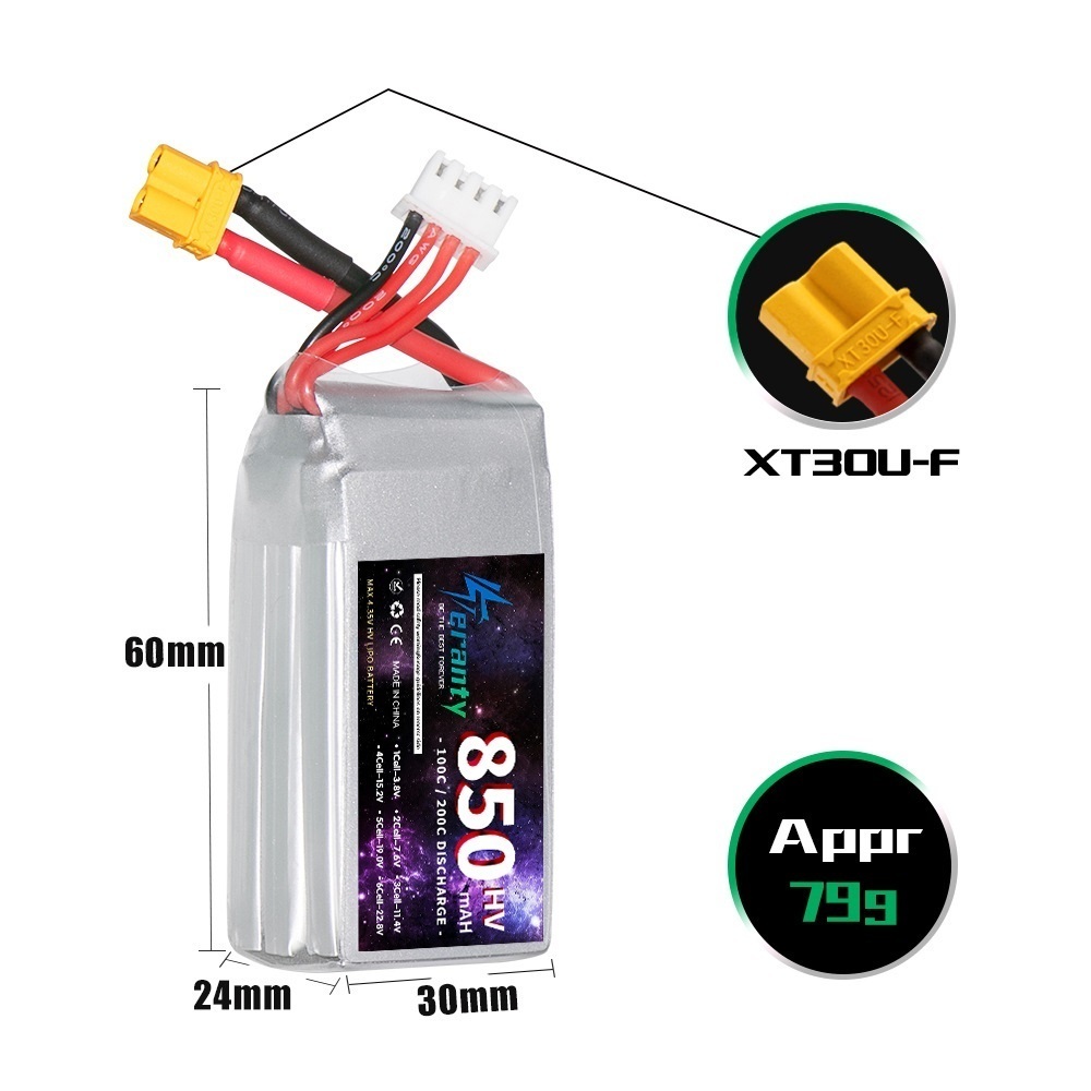 1/2/3 adet TERANTY 3S 11.4V Li - Drone Battery Connector incelemesi ve fiyatı